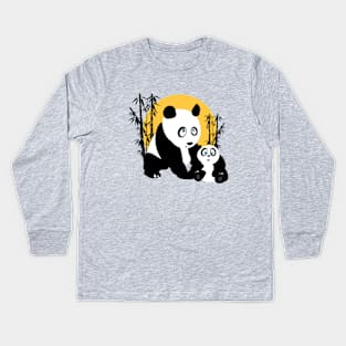 Pandas - Father & Son Kids Long Sleeve T-Shirt